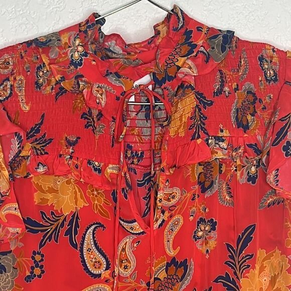 New GILNER FARRAR Sienna Blouse in Paradise Red Small - Picture 4 of 14